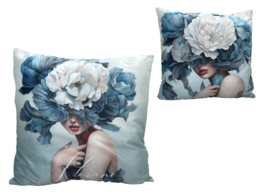 Pillow with filling/zipper - L. Lozano, Lady`s Floral Symphony (Carmani)