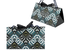 Set di 6 sacchetti decorativi - Motivo geometrico (CARMANI)