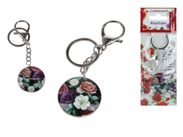 Tasta keyback/anello chiave - fiori barocchi (carmani)