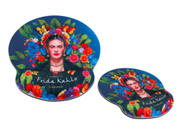 Podkładka pod mysz komputerową z poduszką na nadgarstek - inspirowana malarstwem F. Kahlo (CARMANI)