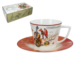 Tazza e piattino - A. Vivaldi, Autunno (CARMANI)