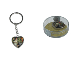 Ciondolo/portachiavi per borsa a forma di cuore - Ispirato al dipinto di G. Klimt (CARMANI)