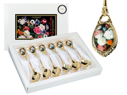 Set 6 cucchiaini - fiori barocchi (Carmani)