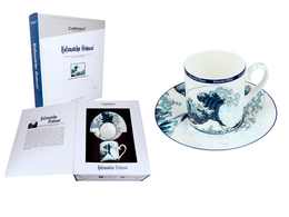 Set tazza e piattino - Hokusai Katsushika, La Grande Onda di Kanagawa (CARMANI)